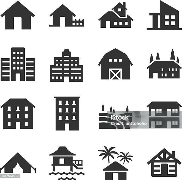 Accommodation Type Icons Stock Illustration - Download Image Now - Icon Symbol, Apartment, Vacation Rental