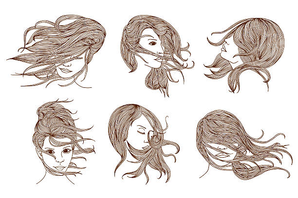 608 Girl Hair Blowing In Wind Illustrations & Clip Art - iStock | Woman hair  blowing in wind