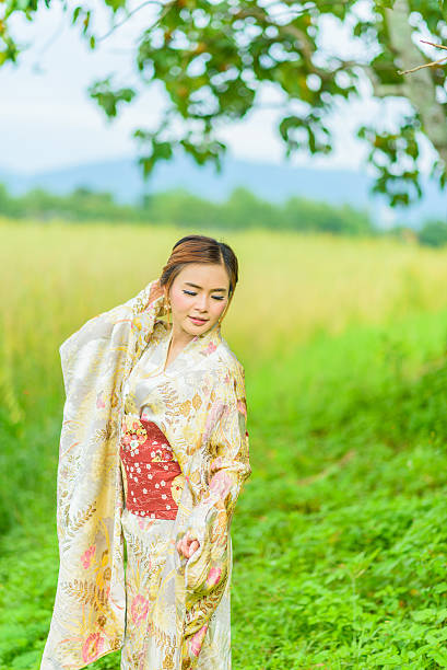istock The girl with japanese yukata 487557670