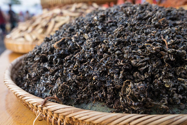 istock Grass Jelly dried on trays 487561840