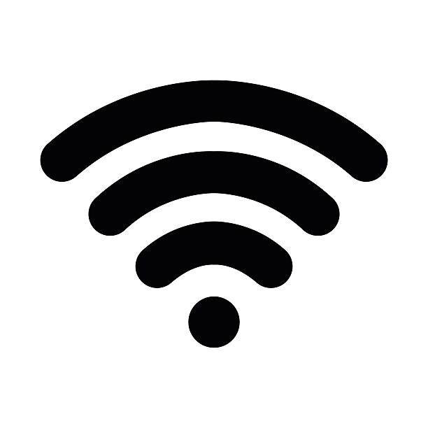Wifi logo Black wifi logo with rounded corners wireless technology stock illustrations