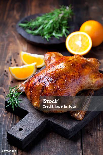 Roast Duck Stock Photo - Download Image Now - Goose Meat, Duck Meat, Whole