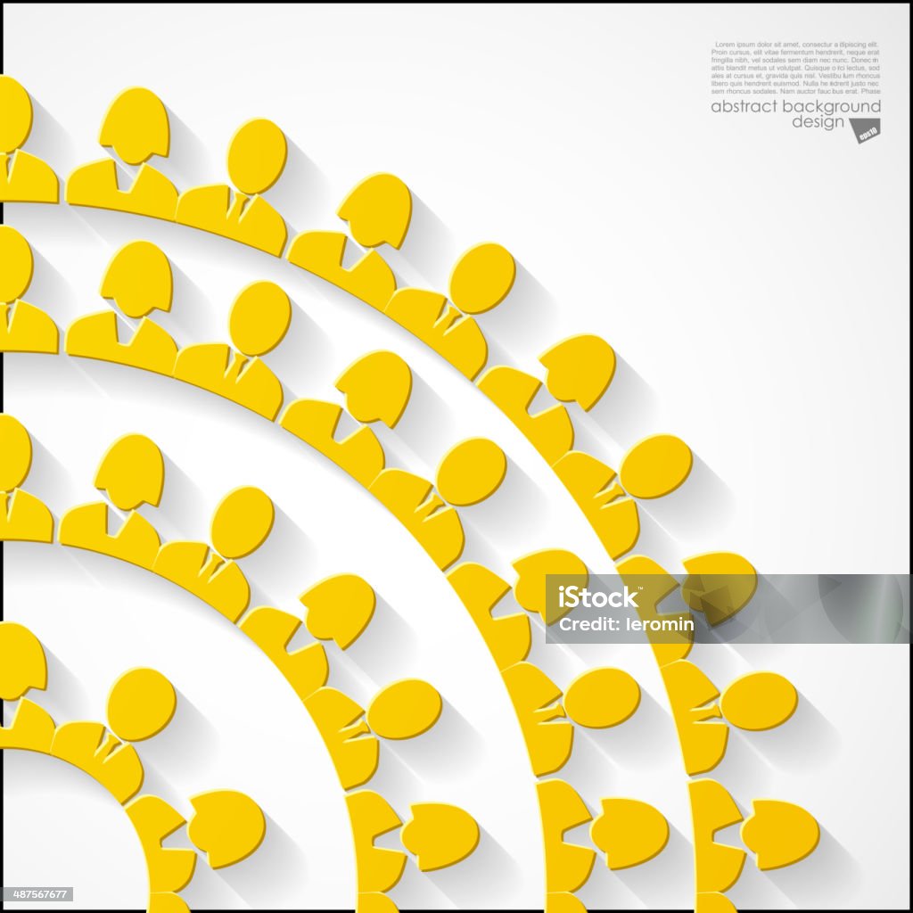 Красочные сообщество людей в круг значки - Векторная графика Абстрактный роялти-фри