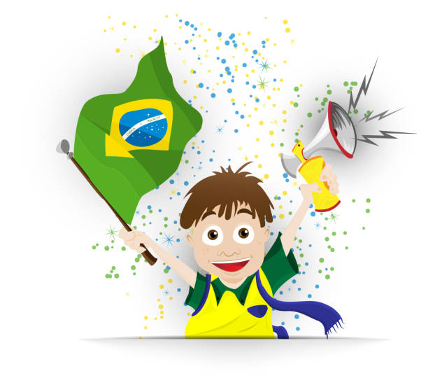 Cartoon Of A Flag Of Brazil Stock Photos, Pictures & Royalty-Free Images -  iStock
