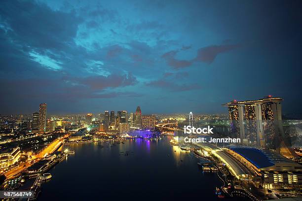 Cityscape Marina Bay Singapore Stock Photo - Download Image Now - Architecture, Asia, Bay of Water