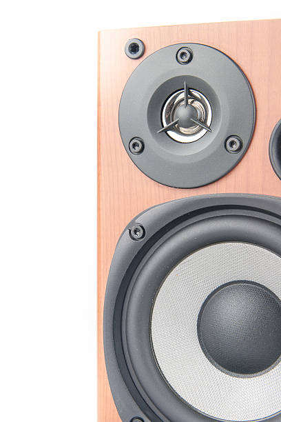 istock wooden sound speakers isolated on white background 487568869