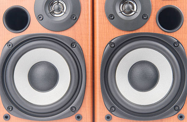 istock wooden sound speakers isolated on white background 487568877