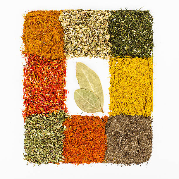 istock Frame made of spices isolated 487569409