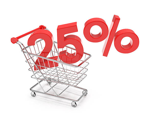 istock discount shopping cart on white background 487569872