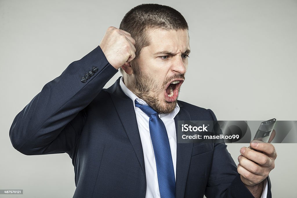 Angry businessman Adult Stock Photo