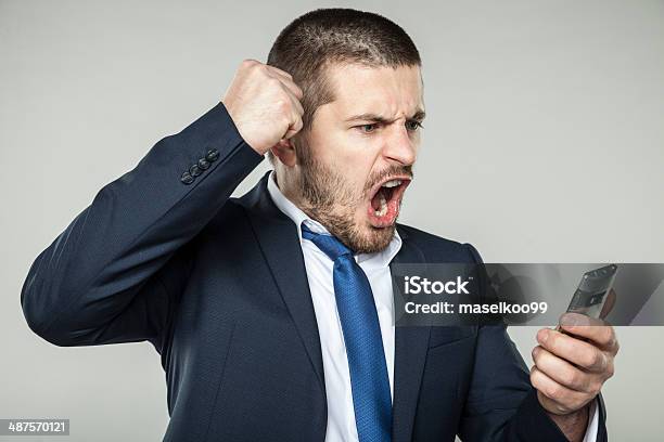 Angry Businessman Stock Photo - Download Image Now - Adult, Adults Only, Aggression
