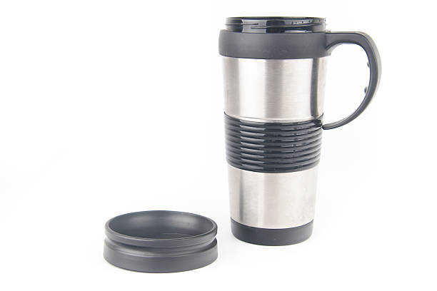 istock Metal coffee mug, isolated on white background 487570199
