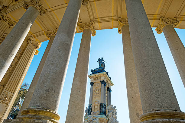 istock Equestrian statue in the Buen Retiro Park 487572495