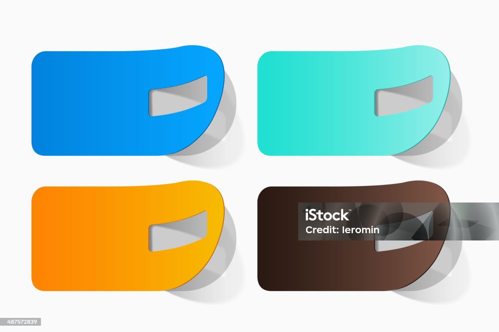 Label Shadow Color Vector Tag Sticker Label Shadow Stock Illustration - Download Image Now ...