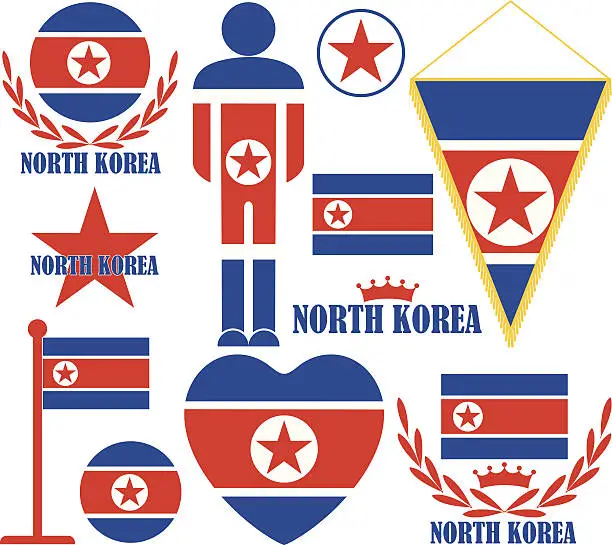 Vector illustration of North Korea
