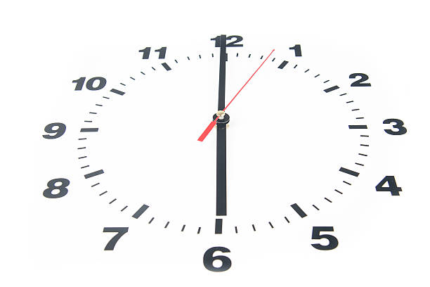 istock Dial of the clock isolated on white background 487574633