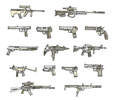 Vector House Weapons Set Of Weapons In Vector Isolated Stock Illustration - Download Image ...