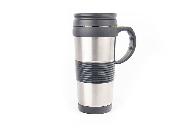 istock Metal coffee mug, isolated on white background 487574885