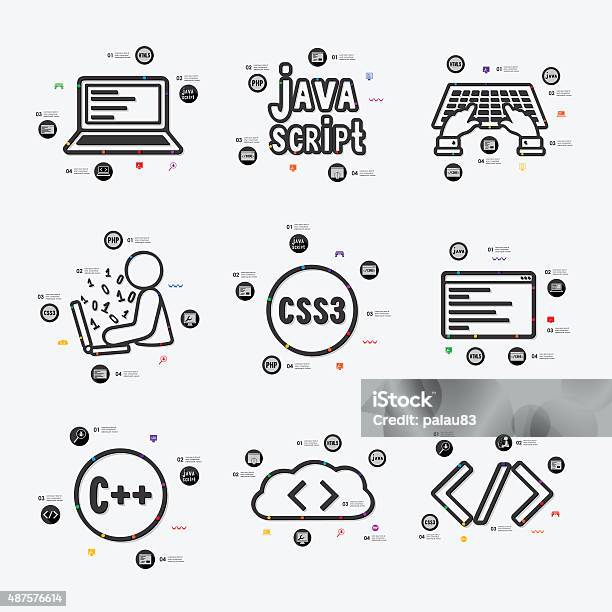Infographics For Code Programming Infographic Stock Illustration - Download Image Now ...