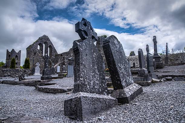 istock Celtic crosses in Cong cemetery 487579898