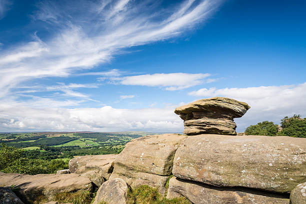 Brimham Rocks on Brimham Moor in North Yorkshire are weathered sandstone, known as Millstone Grit,creating some dramatic shapes, many of which have been named