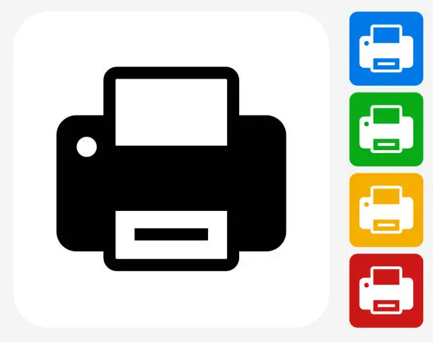 Vector illustration of Printer Icon Flat Graphic Design