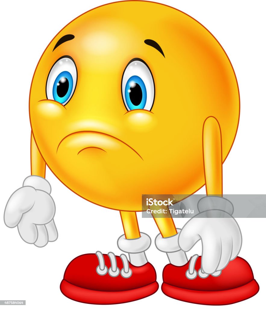 Cartoon Emoticon Sad Stock Illustration - Download Image Now ...