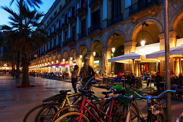 istock Placa Reial in  evening time. Barcelona, Catalonia 487584247