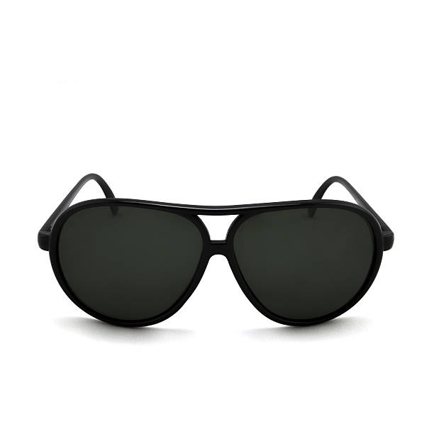 istock Black sunglasses on a white background isolated with reflection 487584954