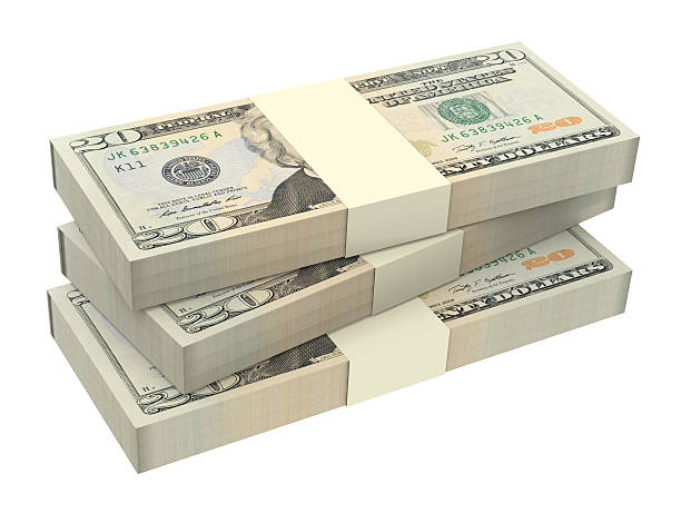 istock Dollars money isolated on white background. 487586519