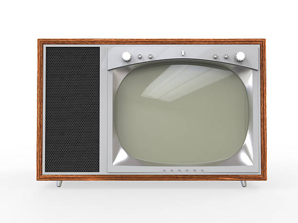 istock Old Vintage Television with Wooden Case 487587321