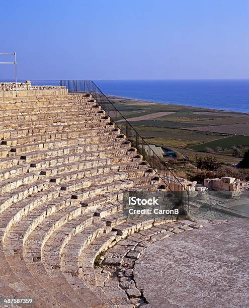 Roman Theatre Kourion Cyprus Stock Photo - Download Image Now - Amphitheater, Archaeology, Architecture