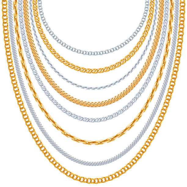 illustrazioni stock, clip art, cartoni animati e icone di tendenza di sfondo vettoriale oro - necklace chain gold jewelry