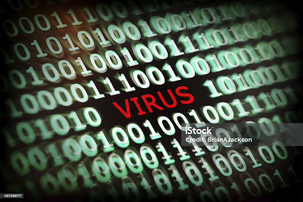 Computer virus Internet security concept for virus, unsecured system and hacking Antivirus Software Stock Photo