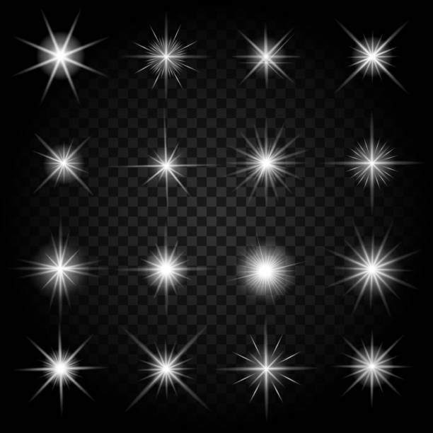 ilustrações de stock, clip art, desenhos animados e ícones de estrelas explosões com efeitos de luz brilhante sparkles e - pencil drawing flash