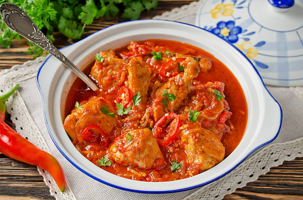 istock Chakhokhbili - chicken stewed with tomatoes 487588992