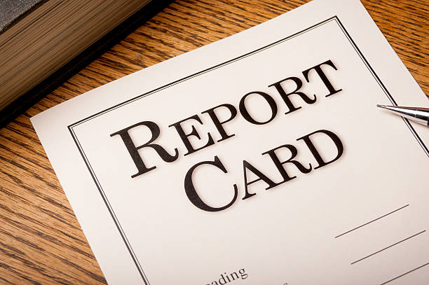 Report Card stock photo