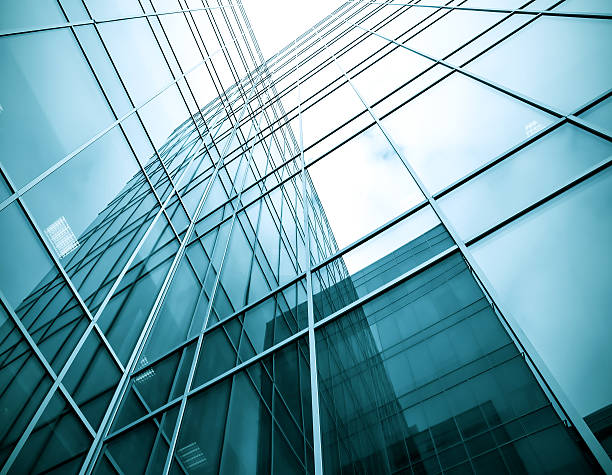 istock underside view to steel glass high-rise building 487591351