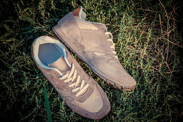 istock Brown sneakers, men's shoes 487596904