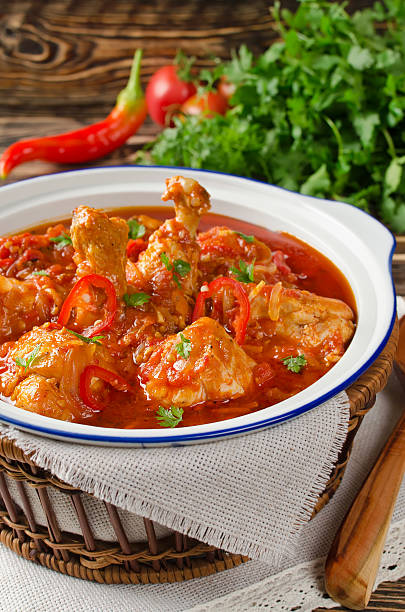 istock Chakhokhbili - chicken stewed with tomatoes 487597338