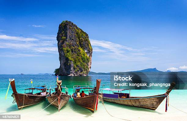 Longtailboat In Thailand Stock Photo - Download Image Now - Beach, Horizontal, Island