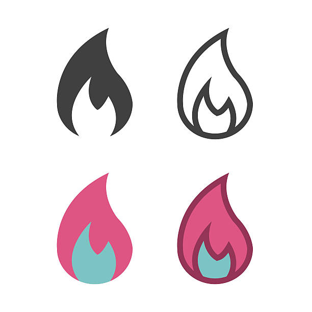 Flame Icon Flame Icon Vector EPS File. flame symbols stock illustrations