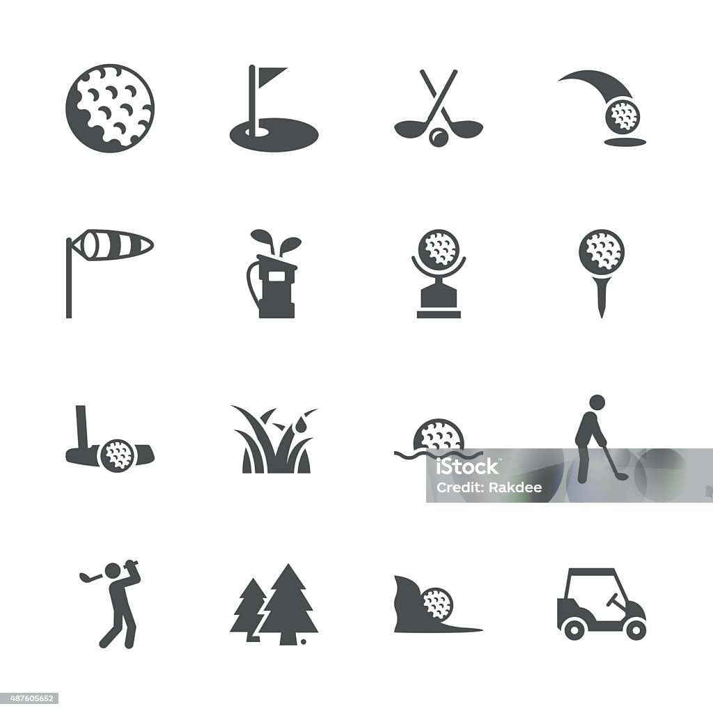 Golf Icons - Gray Series Golf Icons Gray Series Vector EPS File. Golf stock vector