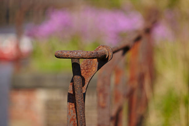 Hamburg - Old handrail at the warehouse district