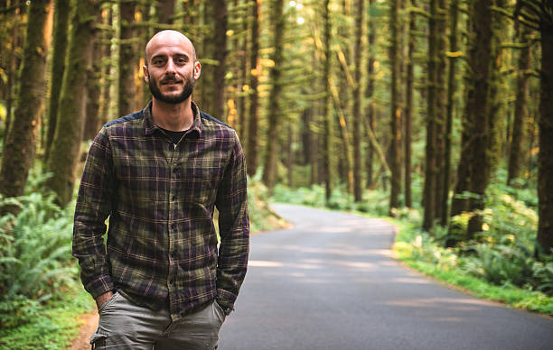 istock Solo traveler walking in the park - oregon 487608030