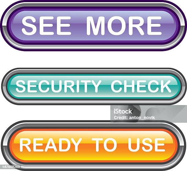 Check More See More Security Check Ready To Use Buttons Glossy Vector Stock ...