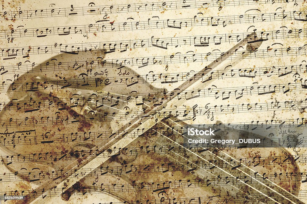 Violino nota musical fundo - Foto de stock de Abstrato royalty-free