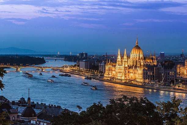istock Budapest Parliament building in Hungary at twilight. 487609549