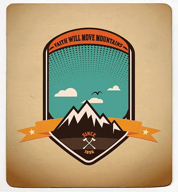 Vector illustration of Adventure badge graphic design