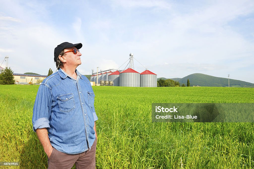 Agricultor no campo - Royalty-free Adulto Foto de stock